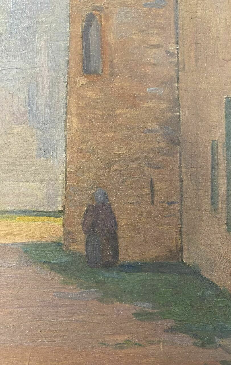 Painting, Landscape, Stamp Of The Artist's Studio Circa 1940 photo vinterior