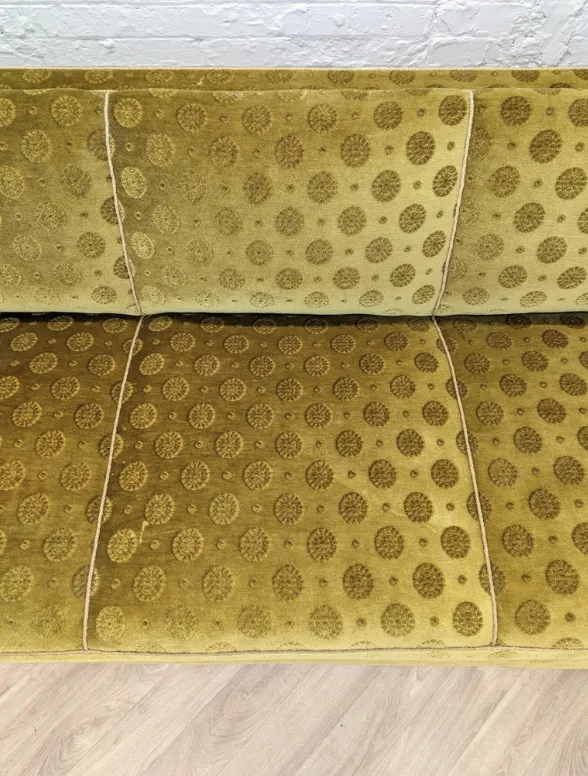 Mid Century Art Deco Swedish Gold Velour & Beech 3 Seater Cocktail Sofa 1930 photo buy