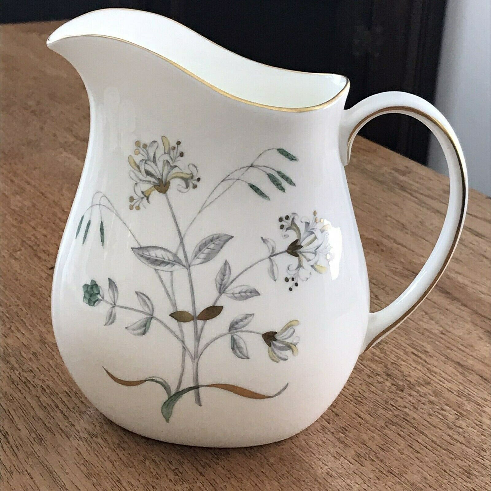 Wedgwood Honeysuckle Grey Coffee Espresso Set Pot Jug 4 X Cups & Saucers 50s photo for sale