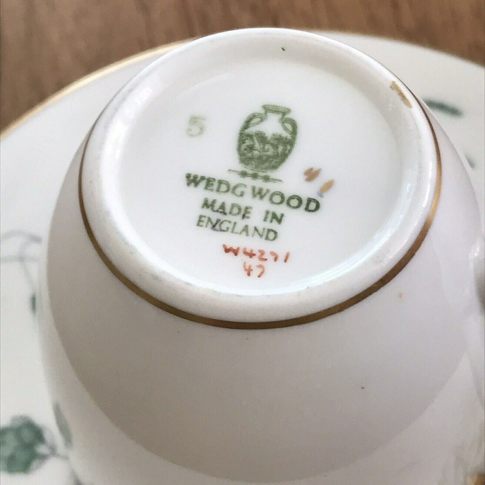 Wedgwood Honeysuckle Grey Coffee Espresso Set Pot Jug 4 X Cups & Saucers 50s photo buy