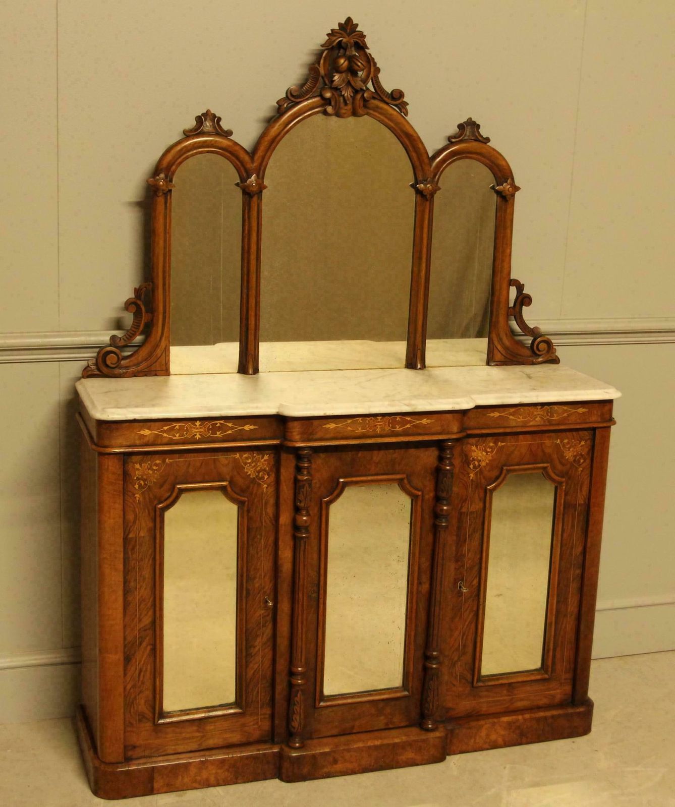 Victorian Burr Walnut Credenza photo furniture