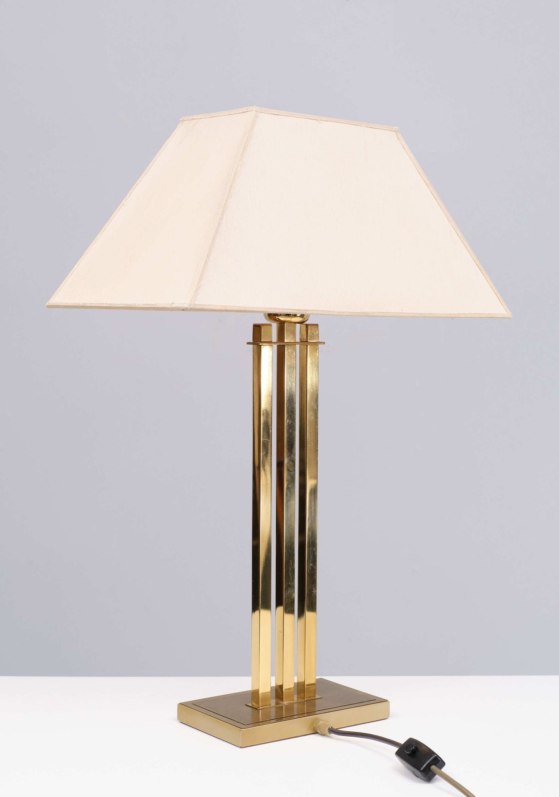 Willy Rizzo For Deknudt Brass Table Lamp Hollywood Regency 1970s Belgium photo vinterior