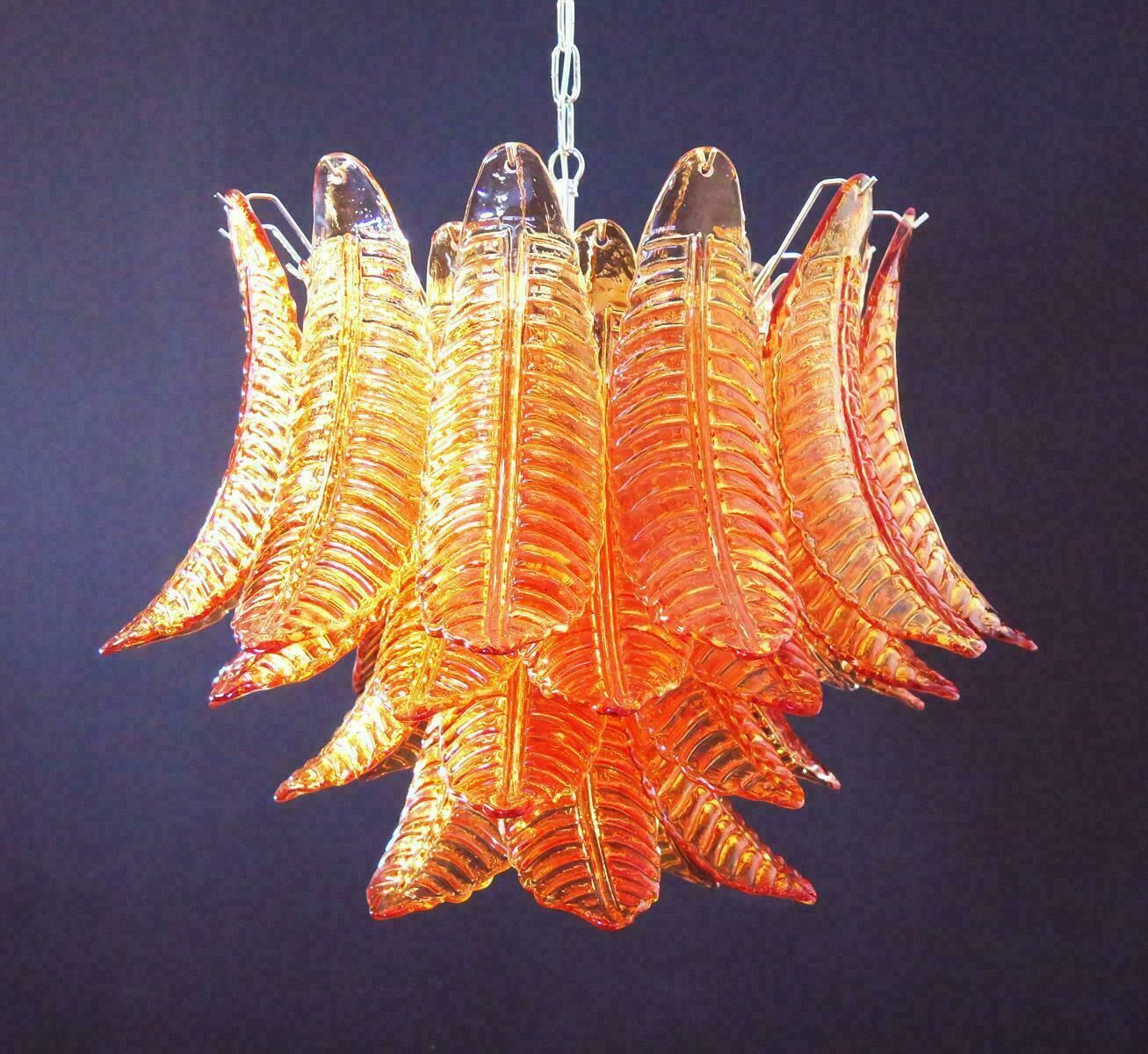 Lighting Wonderful And Elegant Italian Murano Felci Glass Chandelier photo