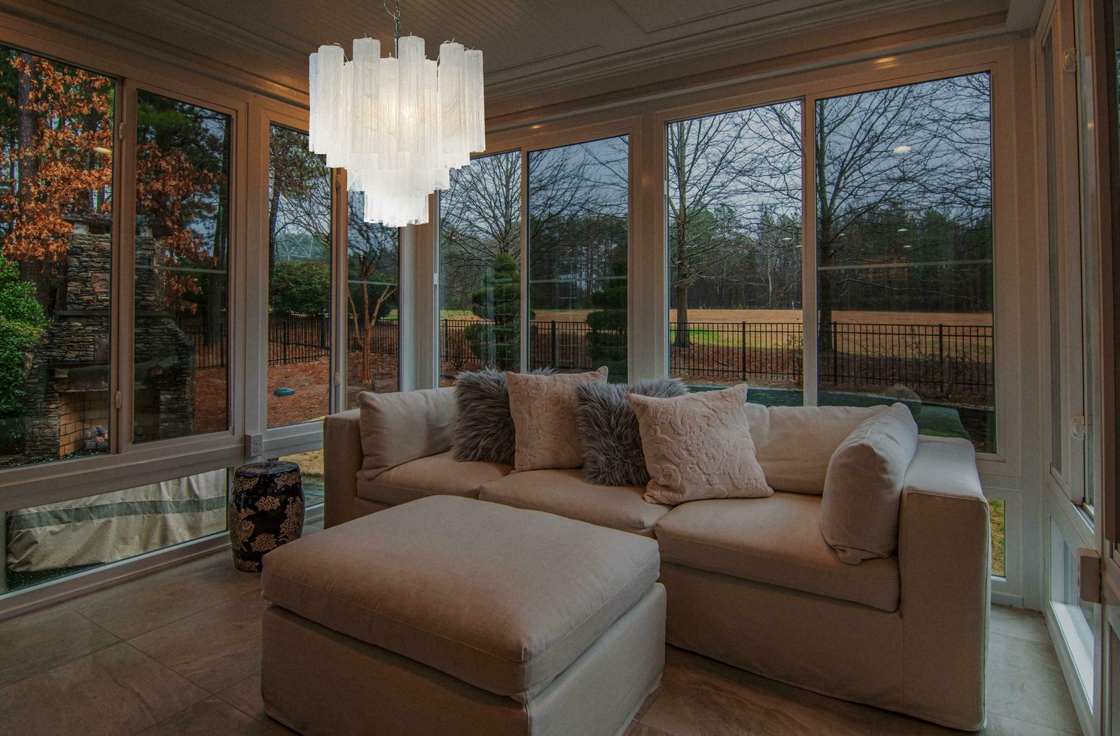 Amazing Glass Tube Chandelier   36 Alabaster White Glasses photo 899.0