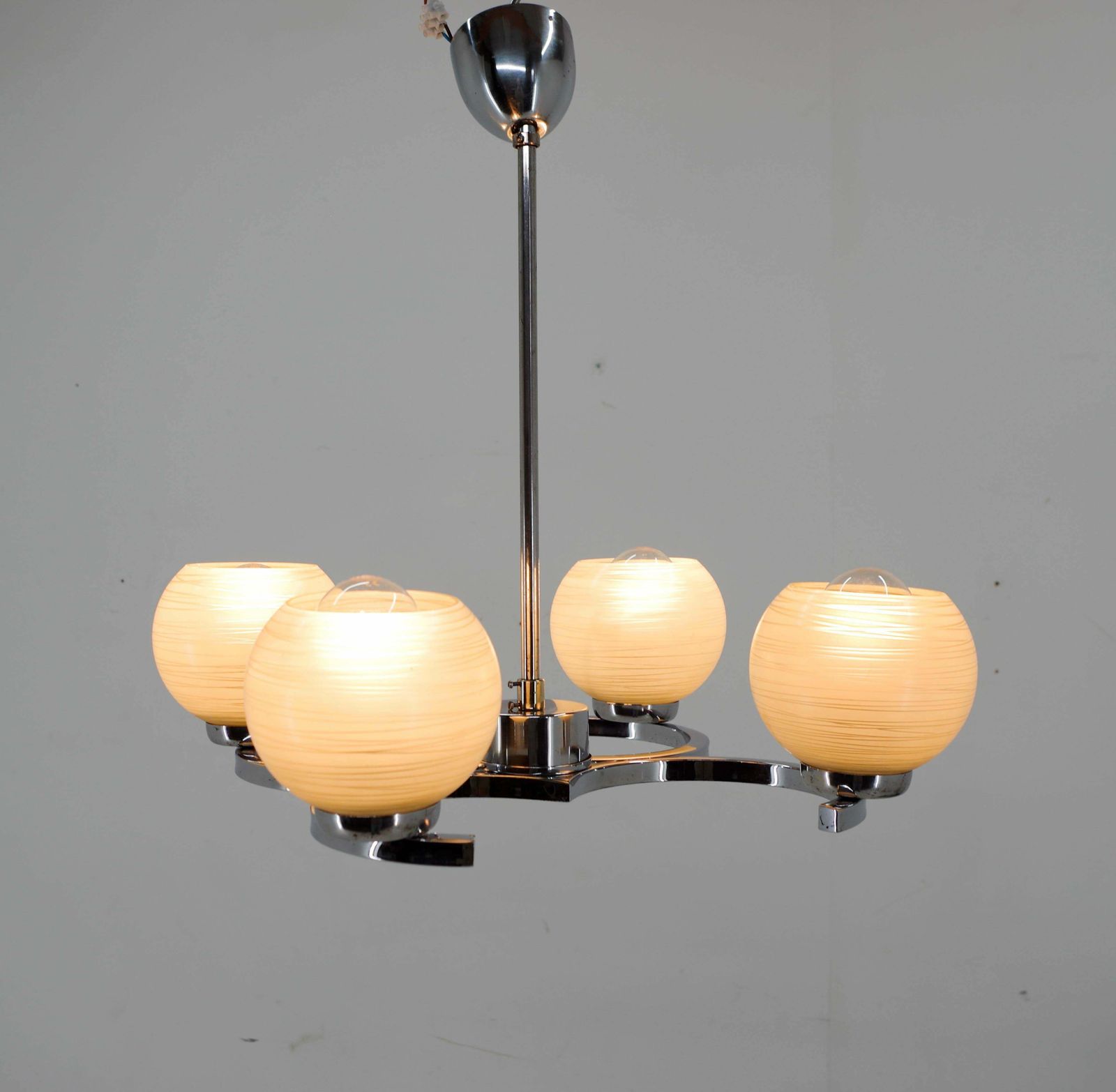 Mid Century Chandelier By Napako, 1950s, Restored photo furniture