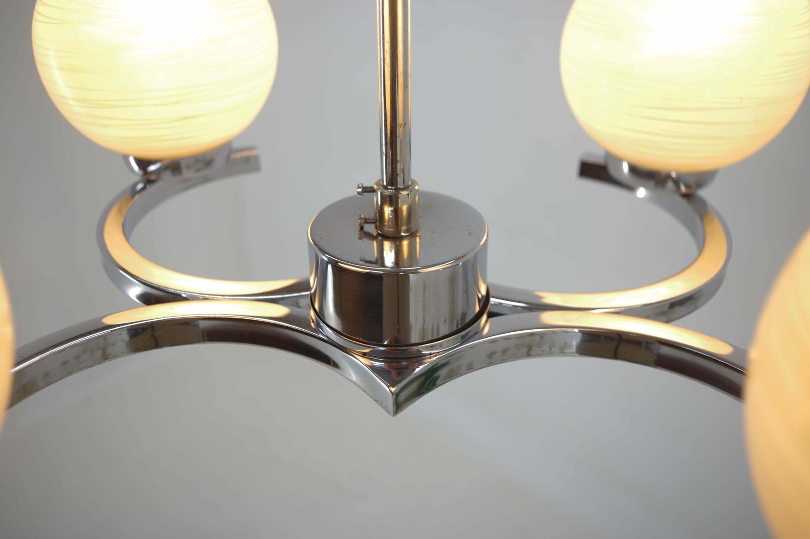 Mid Century Chandelier By Napako, 1950s, Restored photo 424.0