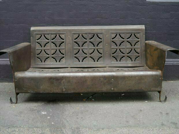 1930's Metal Bench, 1930s, Vintage