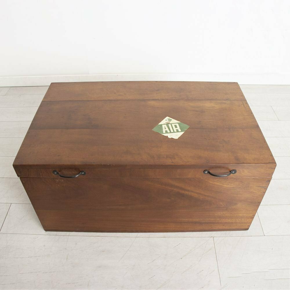 Air Cargo Packing Crate In East African Mahogany C.1970s photo Home Decor