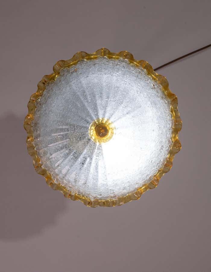 Charming Italian Orange Murano Glass Ceiling Fixture, Murano, 1960 photo vinterior