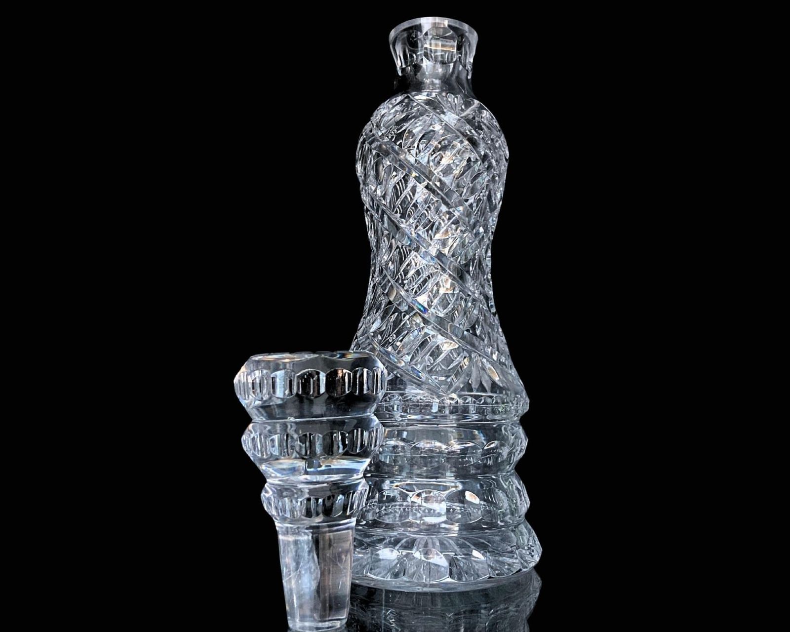 Xxl Crystal Decanter Vintage | Barware | One Of A Kind | Ca 1960 1980s