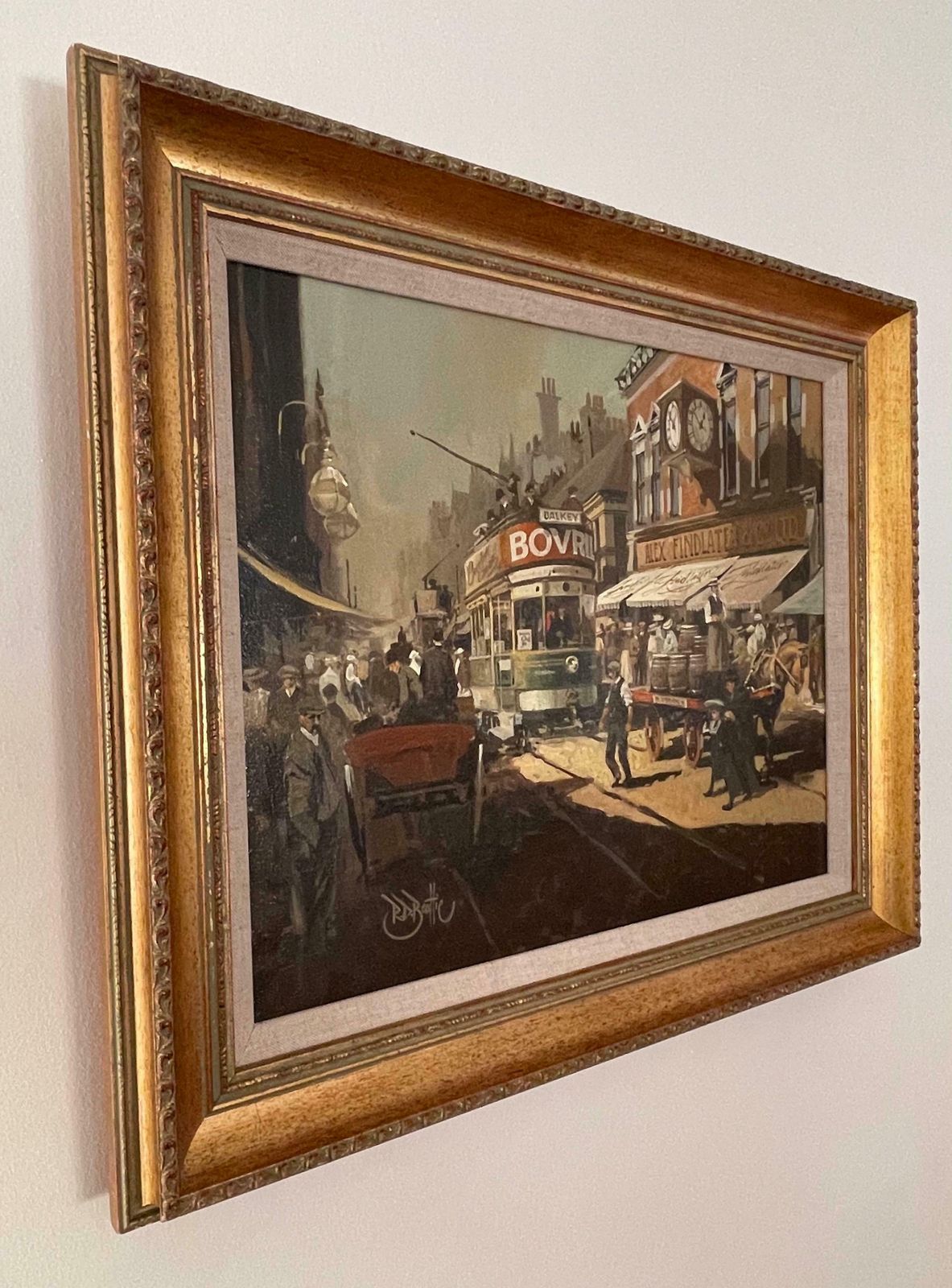 Robert D Beattie Oil Painting Of Kingstown Dublin In 1910 By Modern Impressionist Irish Artist  1950 Circa photo furniture
