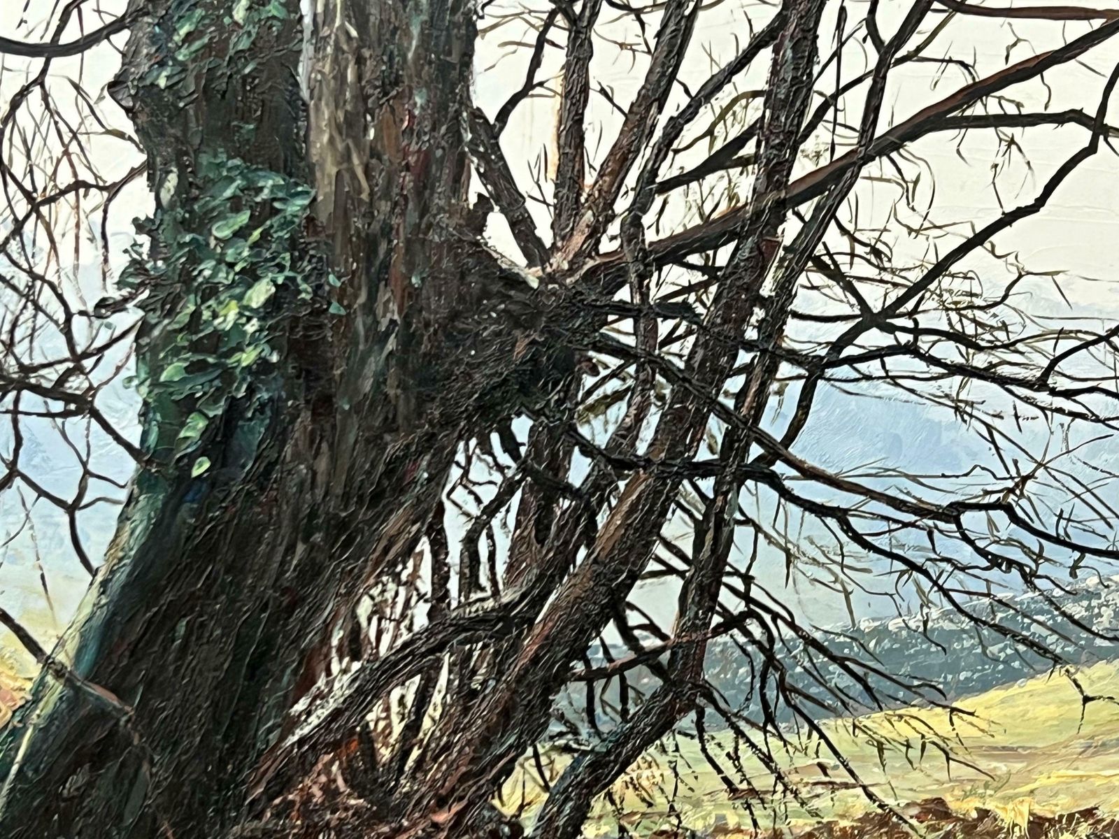 Arthur Terry Blamires Oil Painting Of Tree Over A River In Yorkshire Dales By British Landscape Artist  1989 Circa photo vinterior