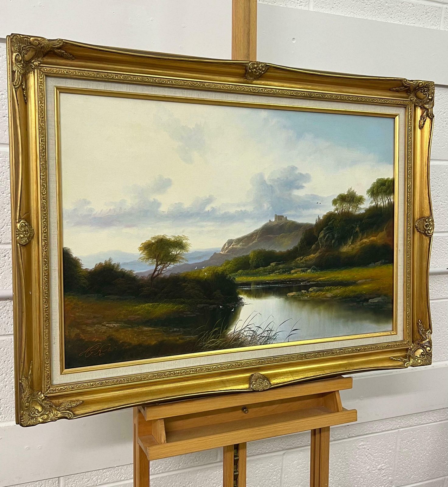 Andrew Grant Kurtis Mountain Lake In Spring Oil Painting Of The Scottish Highlands By British Artist 1980 Circa photo Art