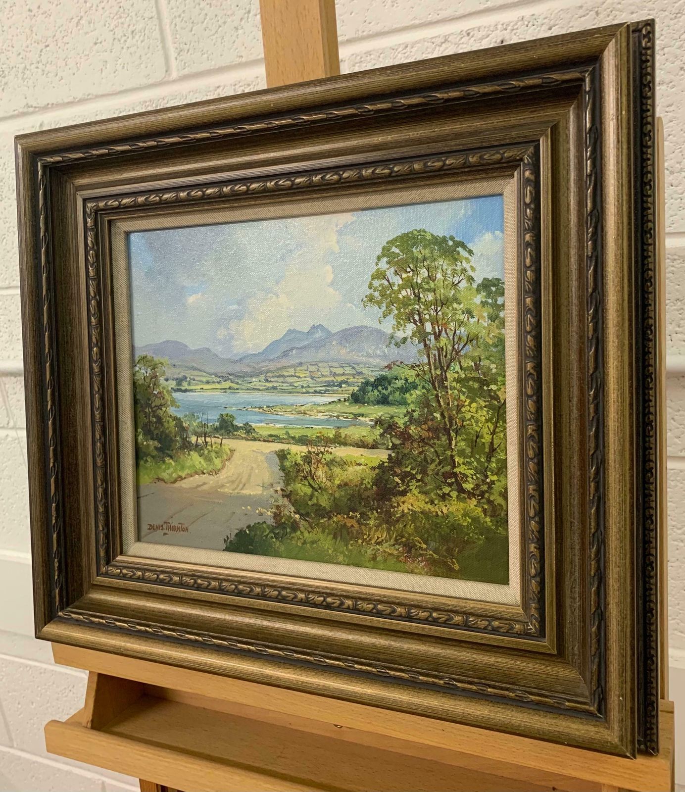 Denis Thornton Oil Painting Of Lough Island In County Down Ireland By Modern Irish Artist  1980 Circa photo Art