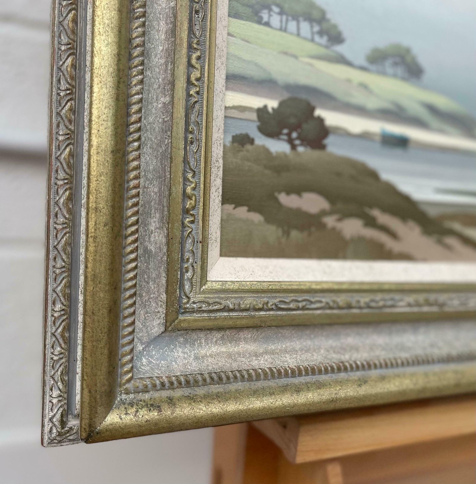 photo buy Pierre De Clausade Coastal Seascape Landscape Painting With Boats By 20th Century French Artist  1972