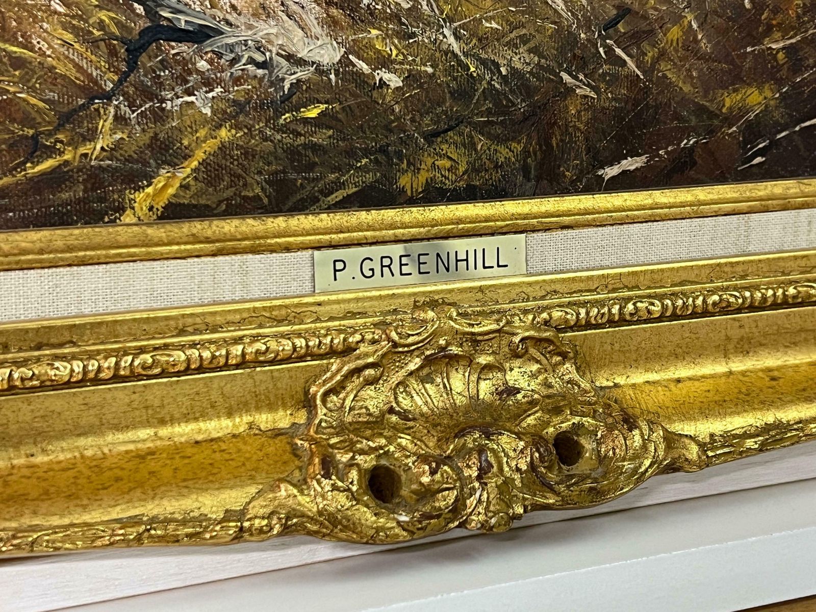 Peter J Greenhill Oil Painting Of An English Country Landscape By 20th Century British Artist 1980 Circa photo furniture