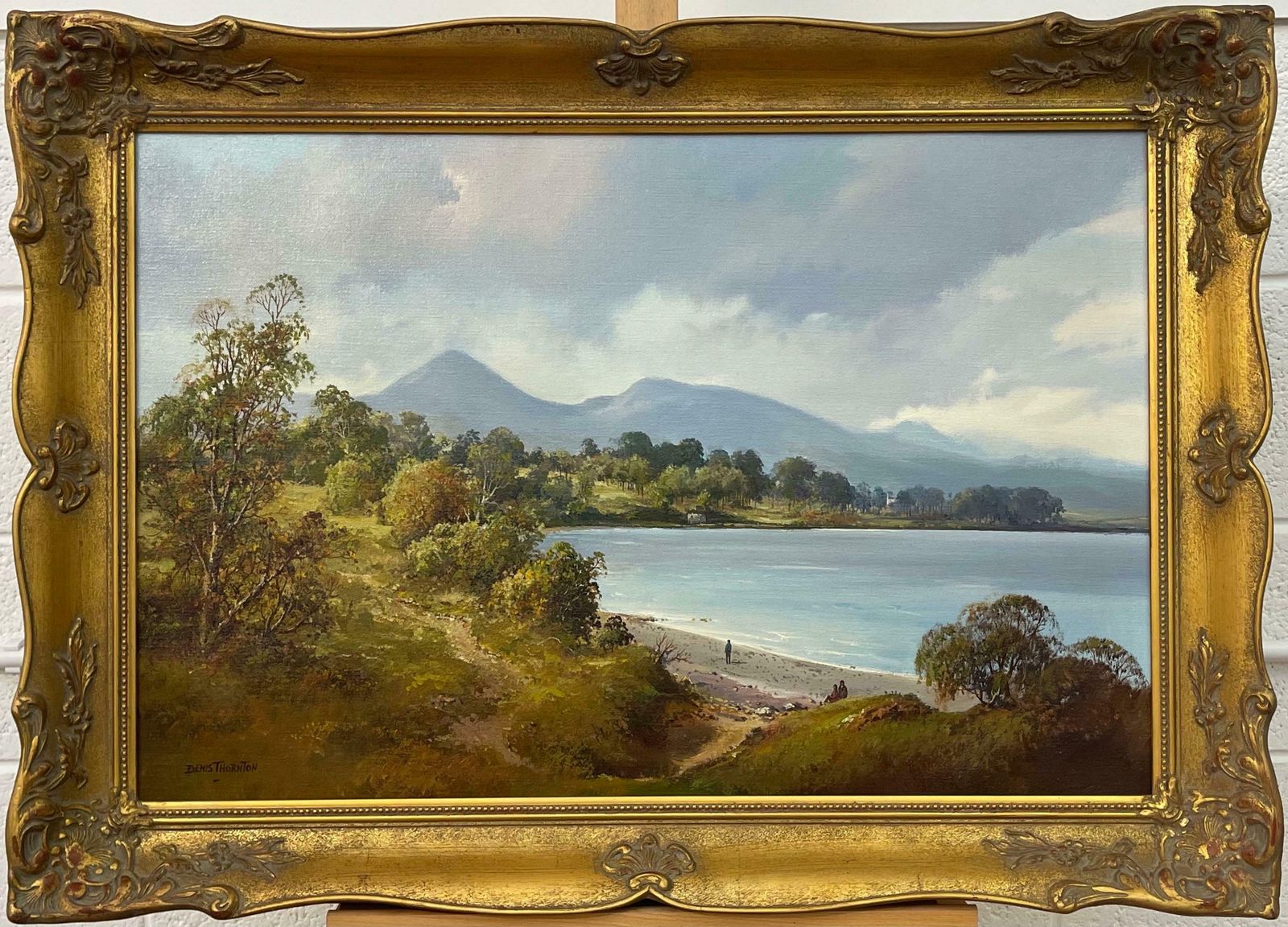 Denis Thornton Original Post War Painting Of Mournes From Duldrum Ireland By Modern Artist  1980 Circa