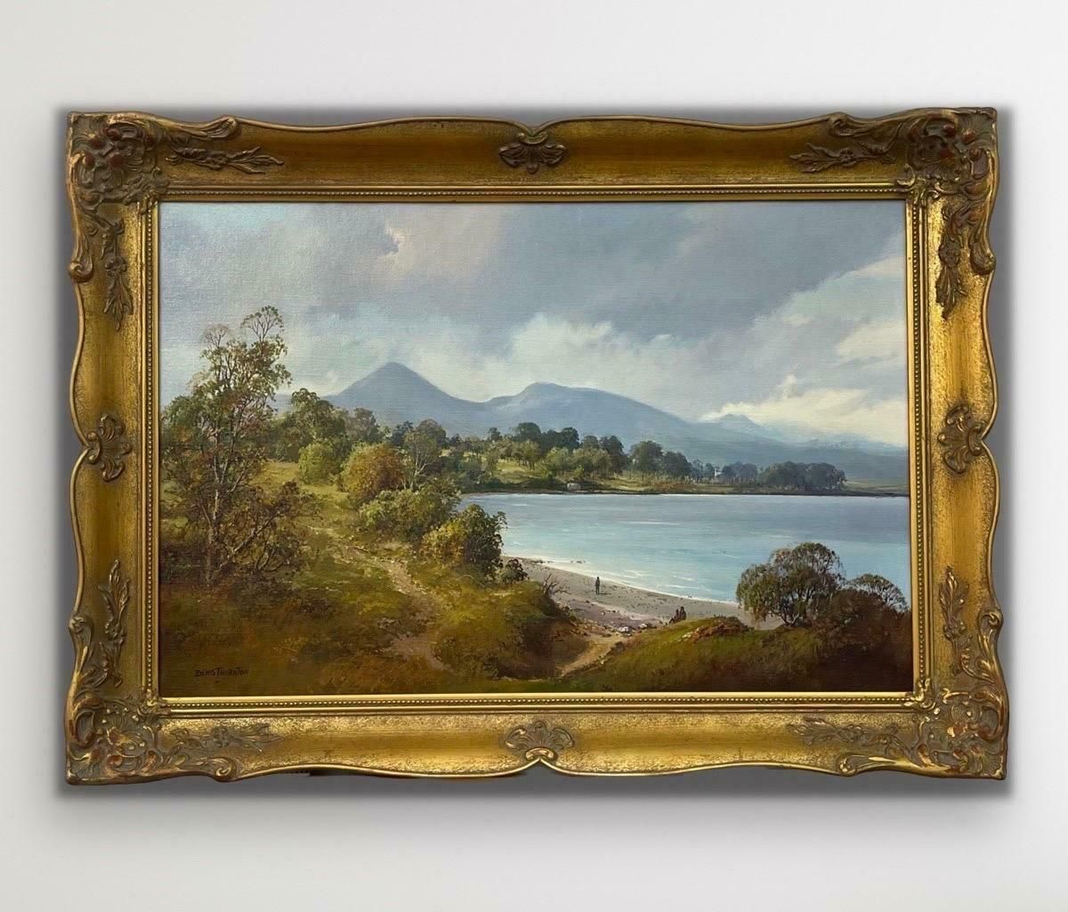 Denis Thornton Original Post War Painting Of Mournes From Duldrum Ireland By Modern Artist  1980 Circa photo vinterior