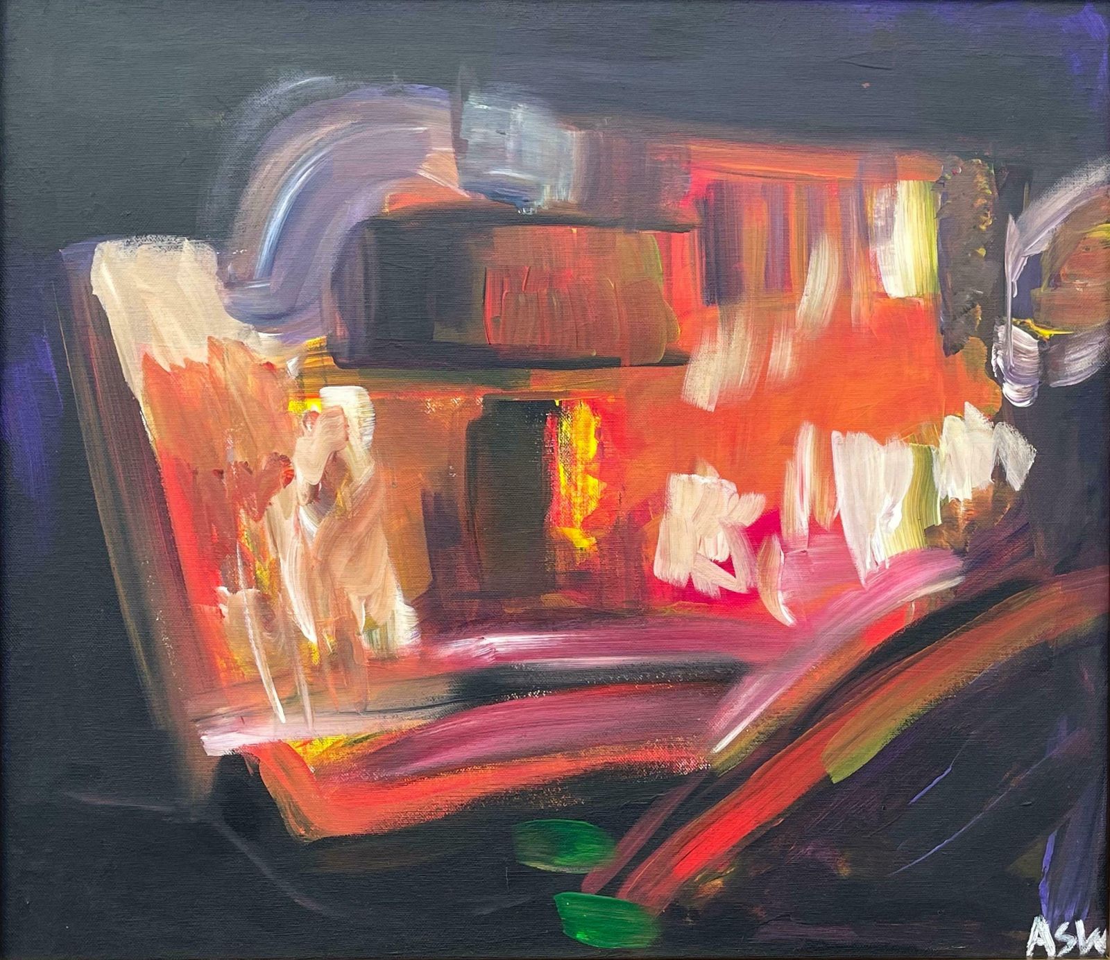 Angela Wakefield City Drive Abstract Expressionist Painting By Leading British Urban Artist  1999