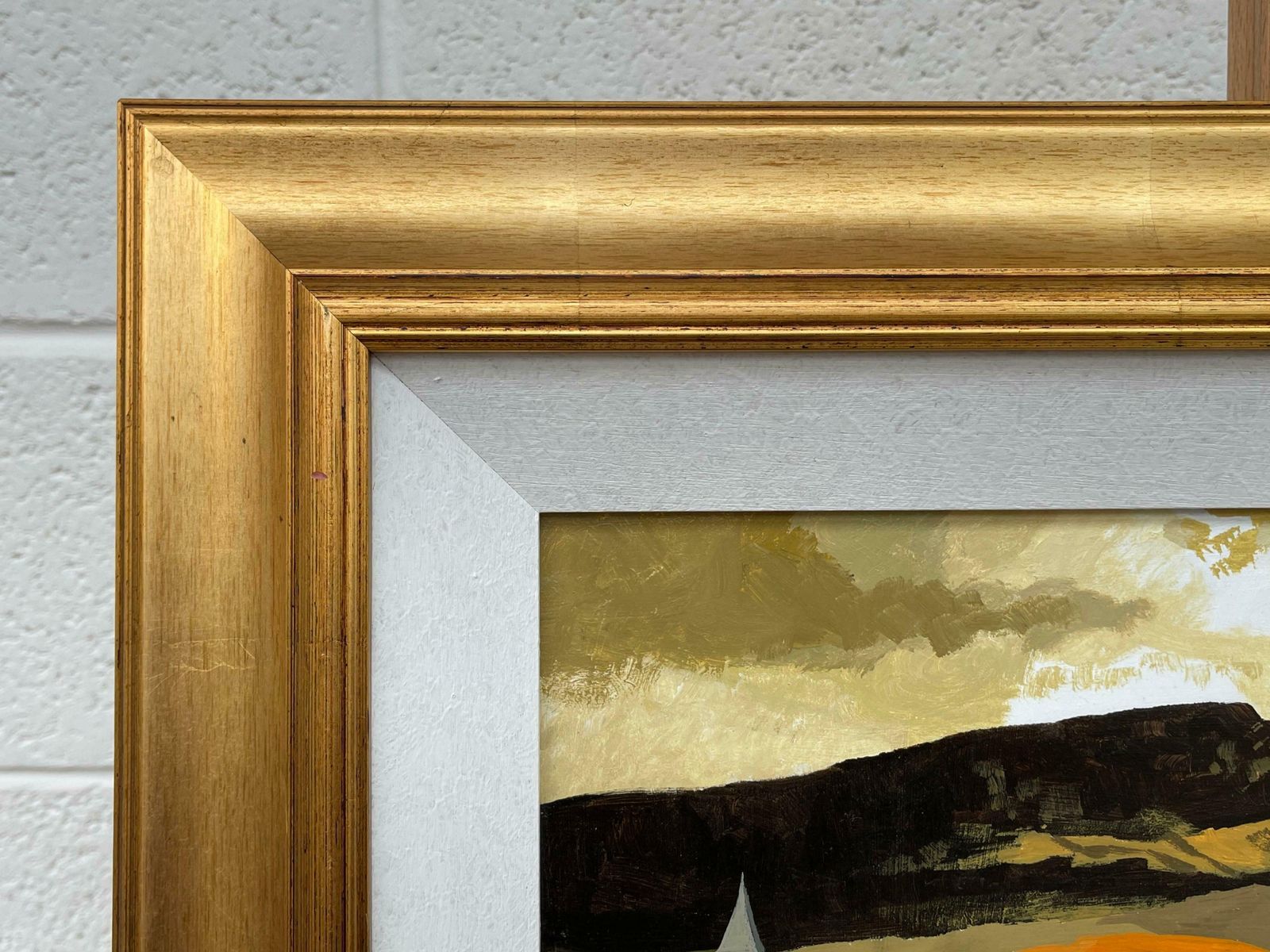 photo furniture Desmond Kinney Abstract Landscape Of Horses In Cornfield In Warm Colours By Modern Irish Artist  1995 Circa
