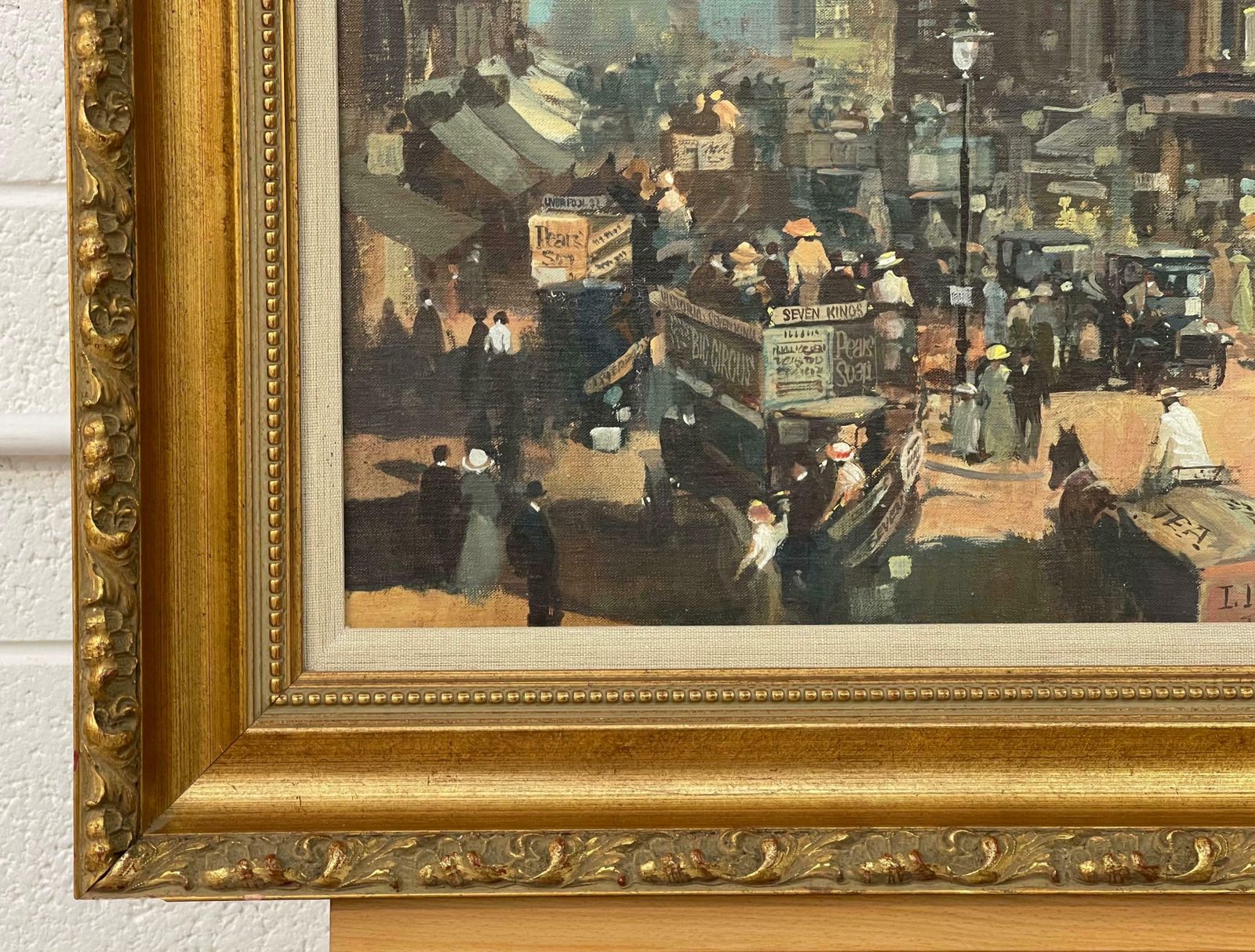 Robert D Beattie Oil Painting Of High Holborn London In 1910 By Modern Impressionist Irish Artist  1950 Circa photo vintage