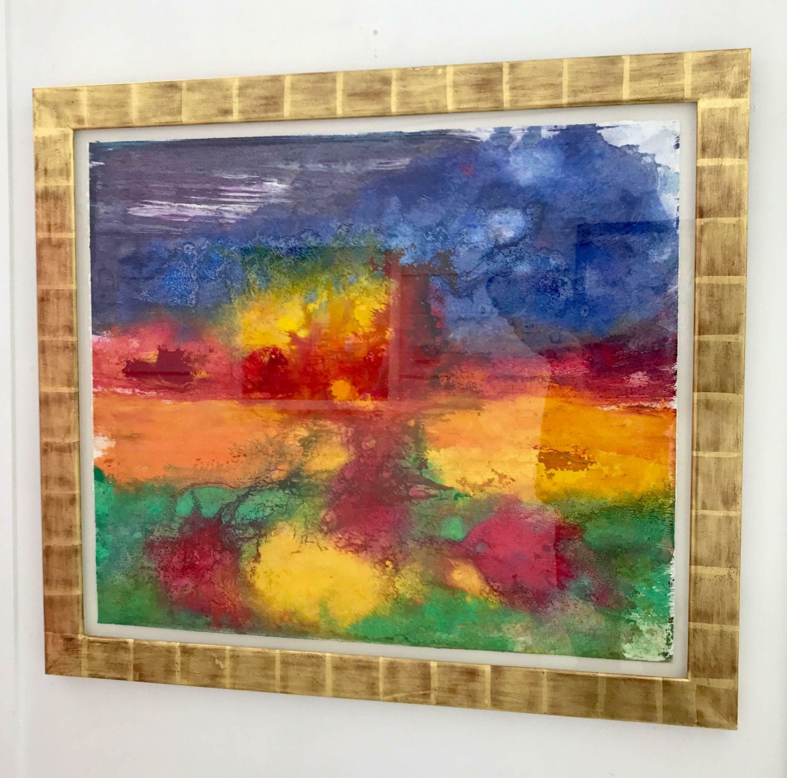 Margaret Francis Abstract 36 Colourful Painting From British Artist  1991 Circa photo furniture