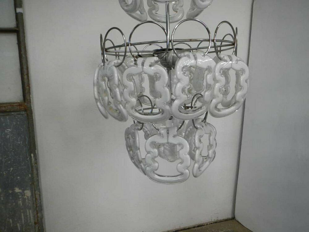 photo for sale Chandelier Attributed To Angelo Mangiarotti For Viscosi, 1960s