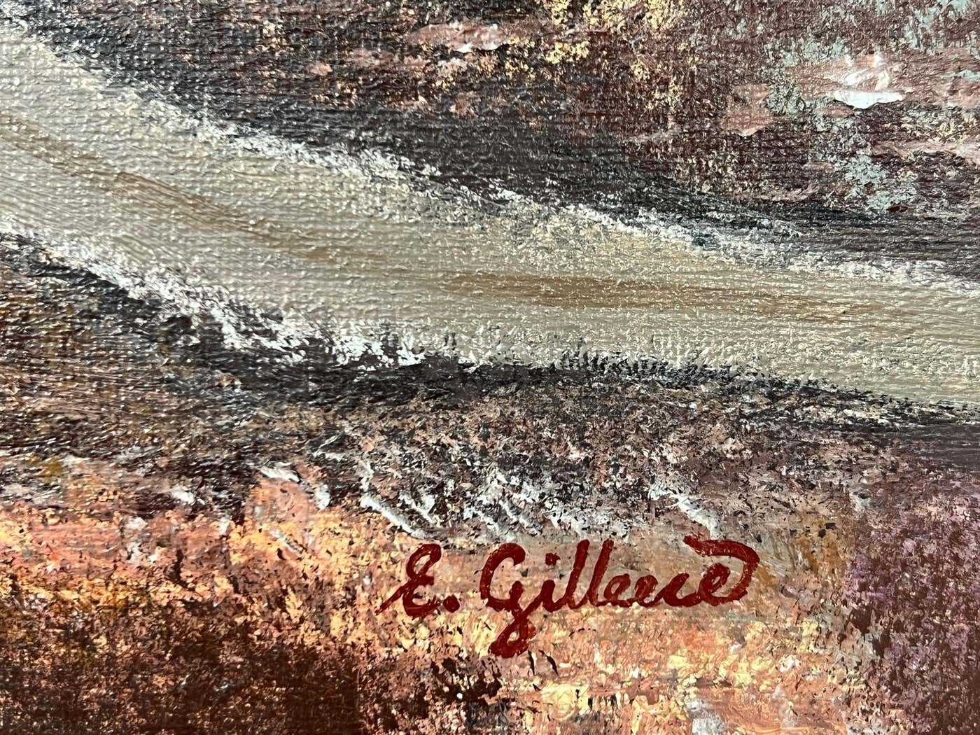 Eimear Gilleece Naive Style Art With Earthy Winter Colours By Contemporary Irish Artist 2000 Circa photo buy