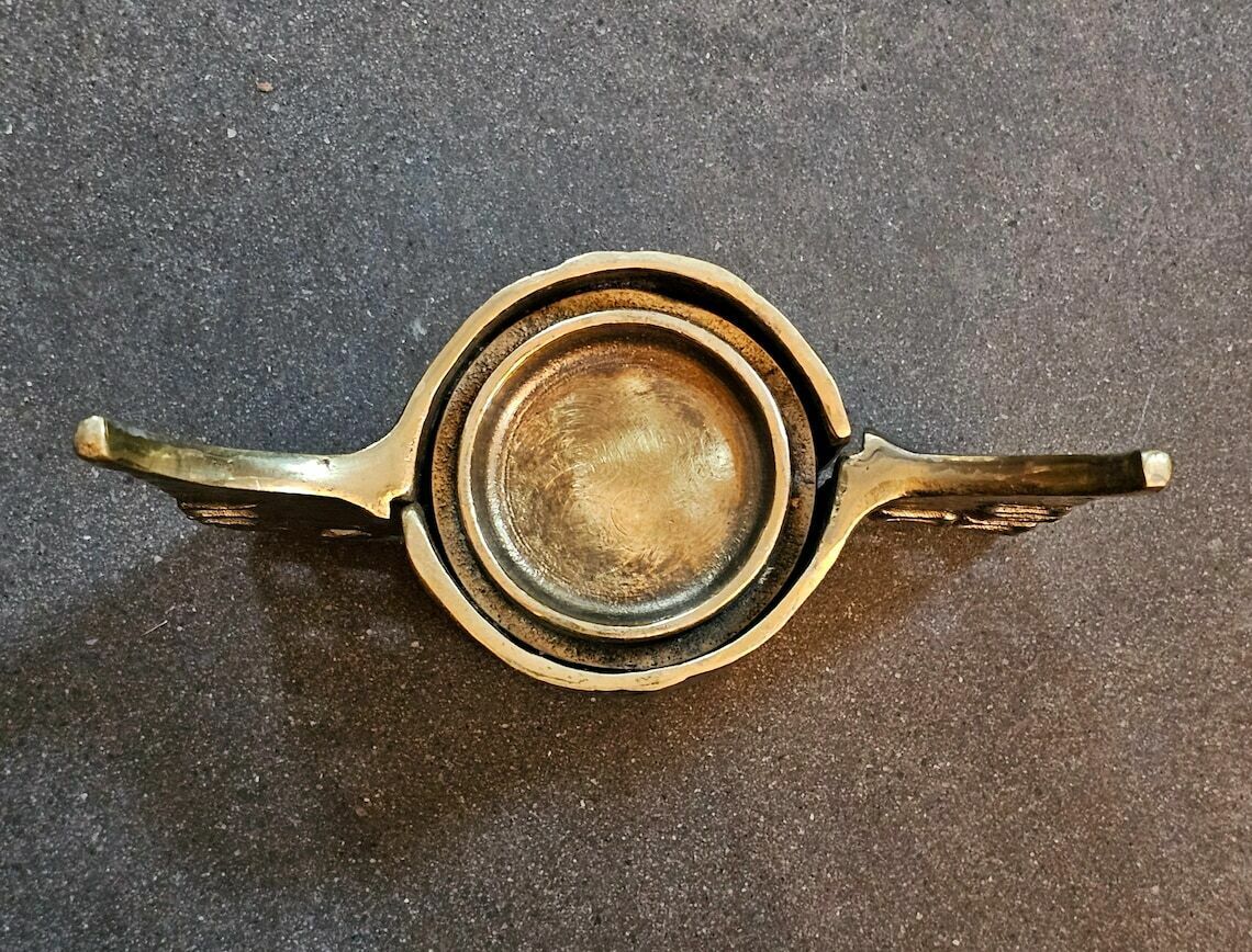 Extremely Rare Sculptural Brutalist Gilt Bronze Candle Holder Designed By Heinz Goll // Made In Austria In 1960s photo 900.0
