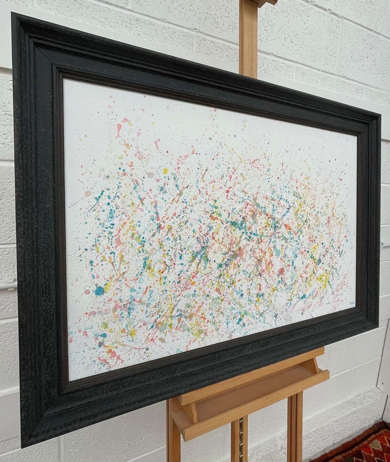 Angela Wakefield Colourful Abstract Flowers On White Background By Contemporary British Artist 2021 photo furniture