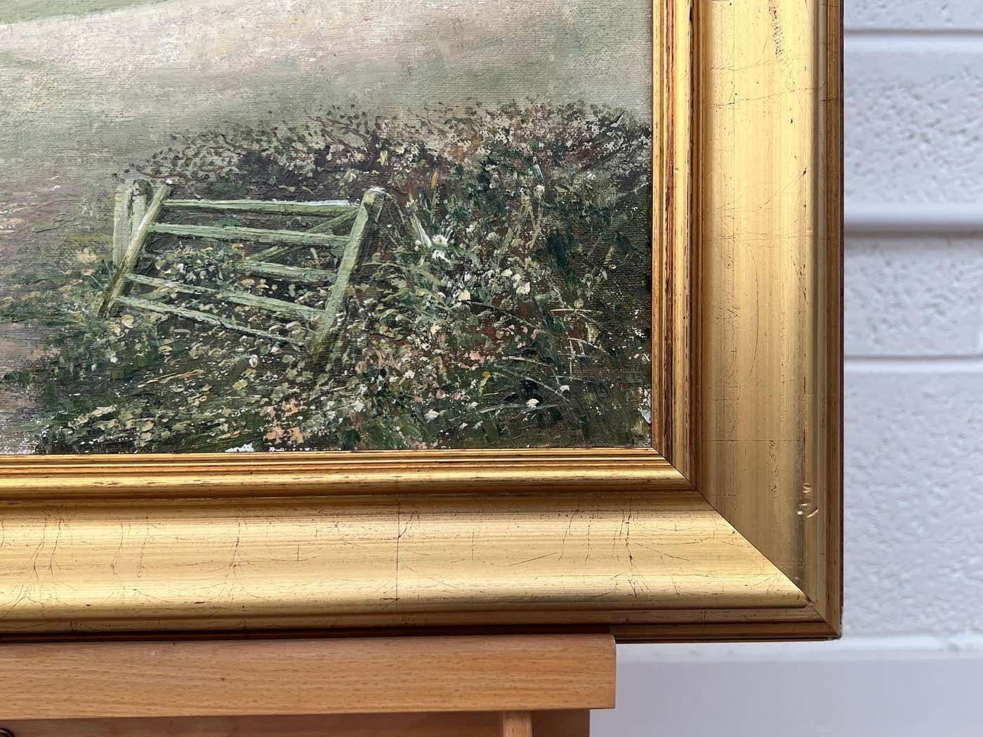 Dennis Harper Rural Field Landscape Oil Painting Of An Idyllic English Countryside Scene 1995 photo 1450.0