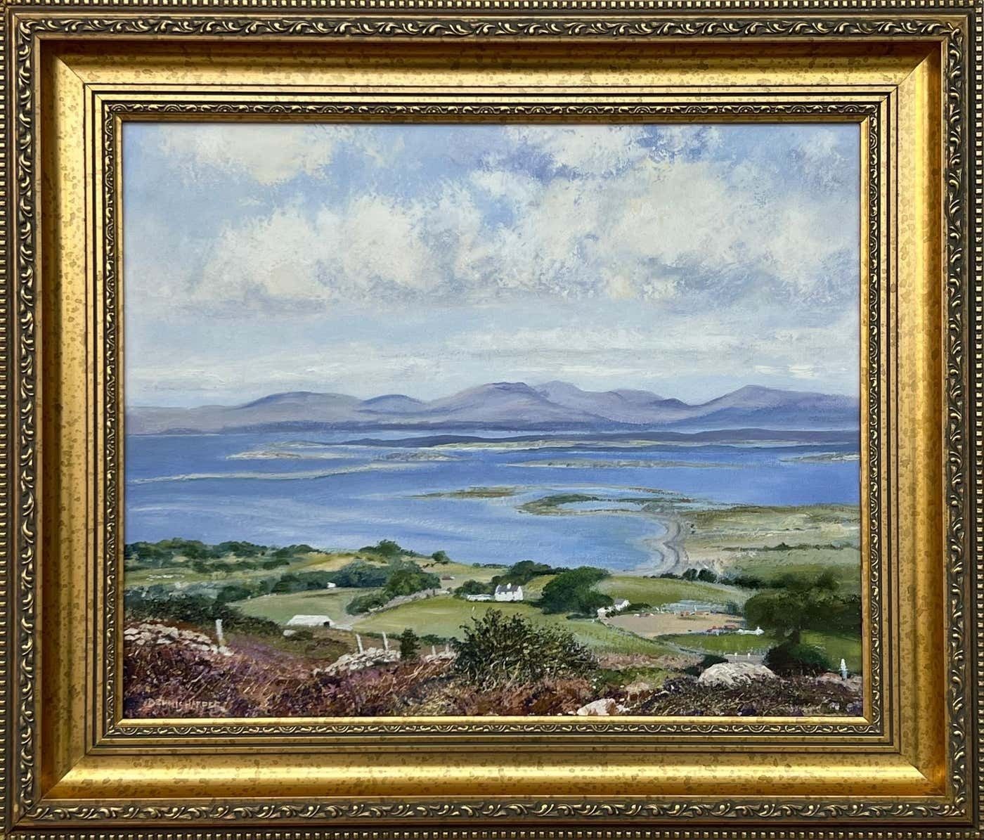 Dennis Harper Rural Mountain Landscape Oil Painting Of The English Countryside 1995