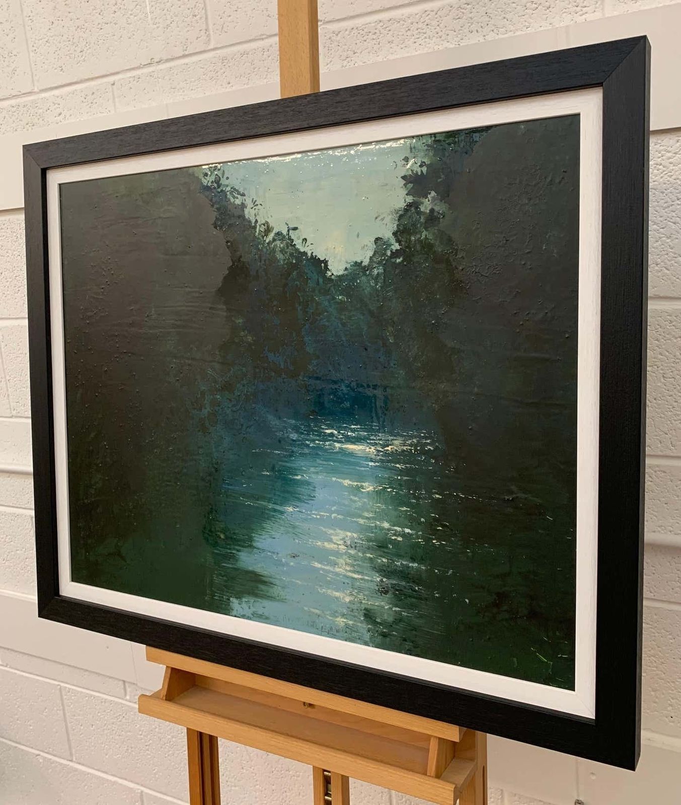 Colin Halliday Impressionistic English River Landscape Original Oil Painting By British Artist 2007 photo Art