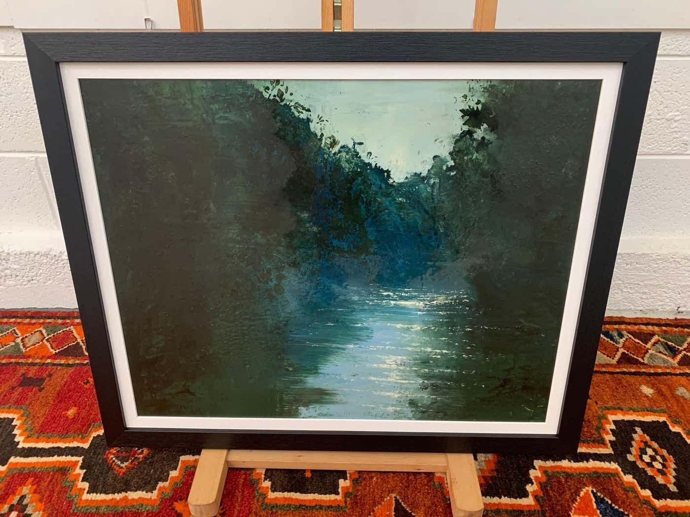 Colin Halliday Impressionistic English River Landscape Original Oil Painting By British Artist 2007 photo buy