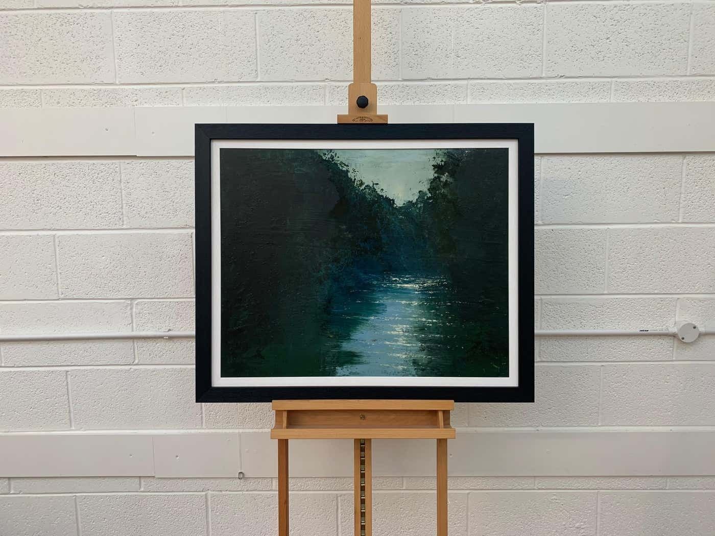Art Colin Halliday Impressionistic English River Landscape Original Oil Painting By British Artist 2007 photo