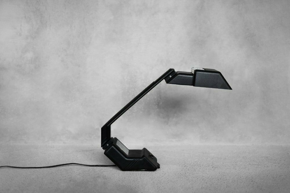 Polish Modern Desk Lamp With Clock By Wojciech Dybek For Polamp Pułtusk, 1987