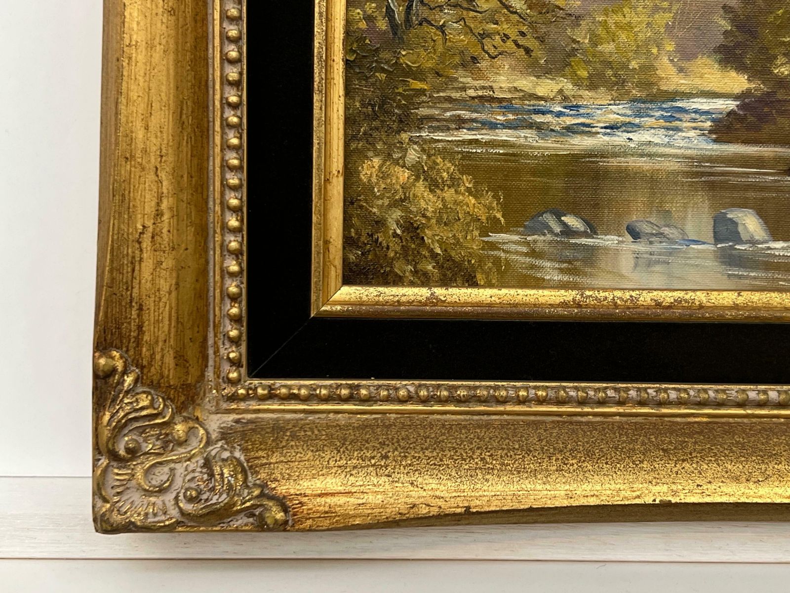 photo for sale Manson Blair Original Oil Painting Of River Landscape In Ireland By 20th Century Irish Artist 1985 Circa