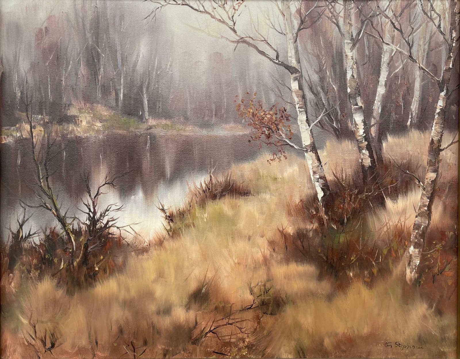 Tom Stephenson Oil Painting Of River Landscape In Ireland Countryside By Modern Irish Artist 1984 photo 1450.0