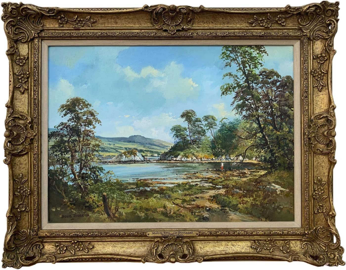 Denis Thornton Original Post War Oil Painting Of Mulroy Bay Donegal Ireland By Irish Artist 1980 Circa