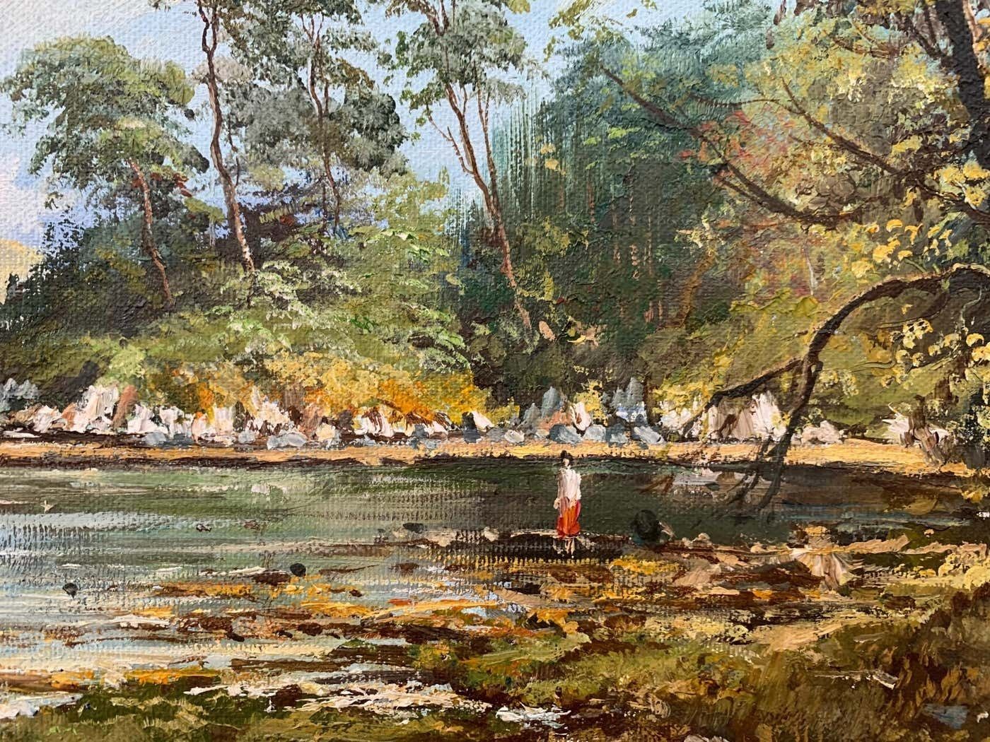 Denis Thornton Original Post War Oil Painting Of Mulroy Bay Donegal Ireland By Irish Artist 1980 Circa photo buy