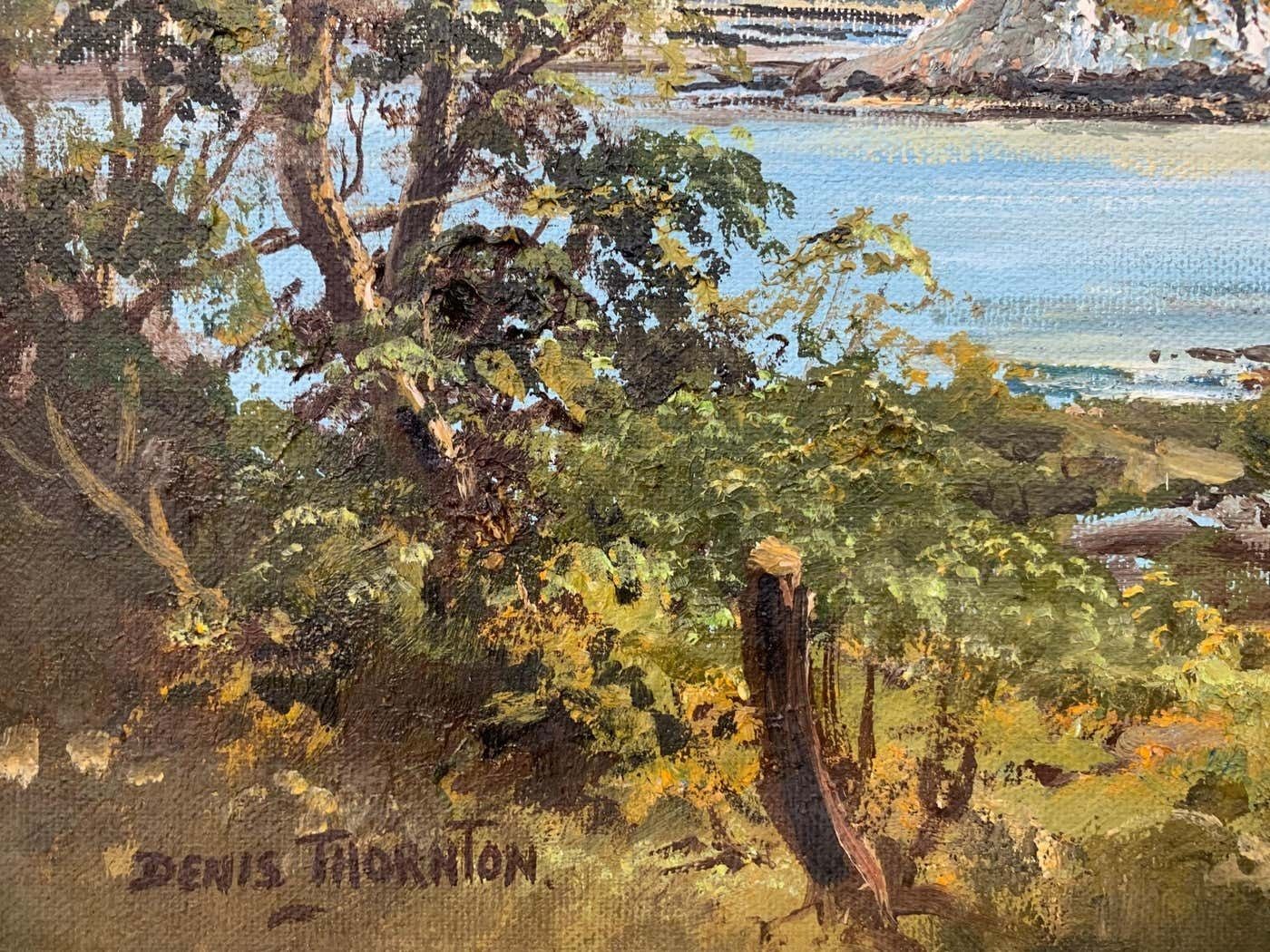 photo furniture Denis Thornton Original Post War Oil Painting Of Mulroy Bay Donegal Ireland By Irish Artist 1980 Circa