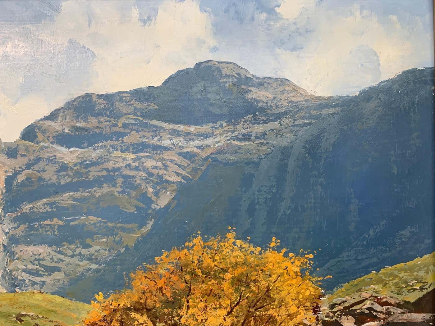 2150.0 Arthur Terry Blamires Oil Painting Of The English Lake District By Modern British Landscape Artist 1986 photo
