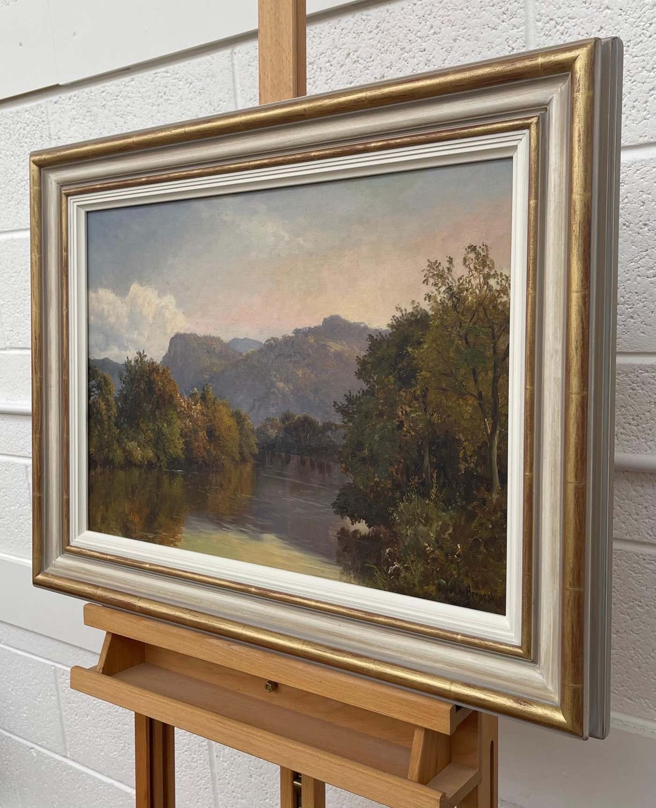 Alfred De Breanski Sr. River Landscape Painting Of Scottish Highlands By 19th Century British Artist Circa 1900 photo 17500.0