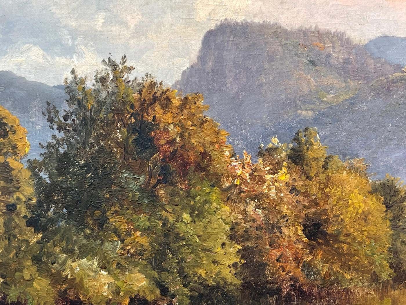 photo furniture Alfred De Breanski Sr. River Landscape Painting Of Scottish Highlands By 19th Century British Artist Circa 1900