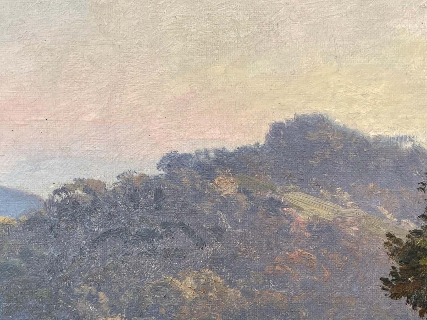 photo for sale Alfred De Breanski Sr. River Landscape Painting Of Scottish Highlands By 19th Century British Artist Circa 1900