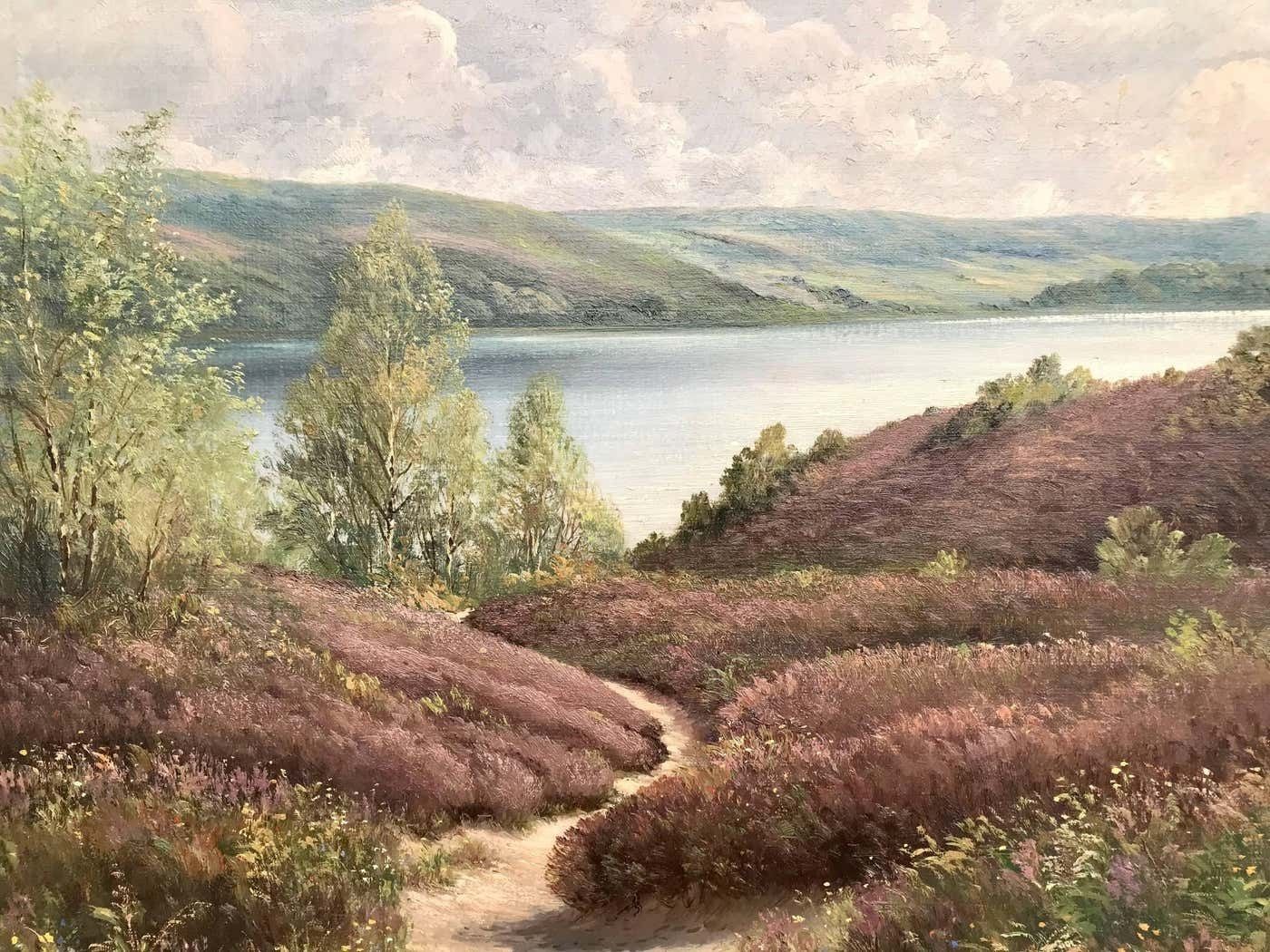 Jens Christian Bennedsen Original Painting Of Sweden Norway Fjord Landscape By Danish Landscape Artist 1940s photo 1450.0