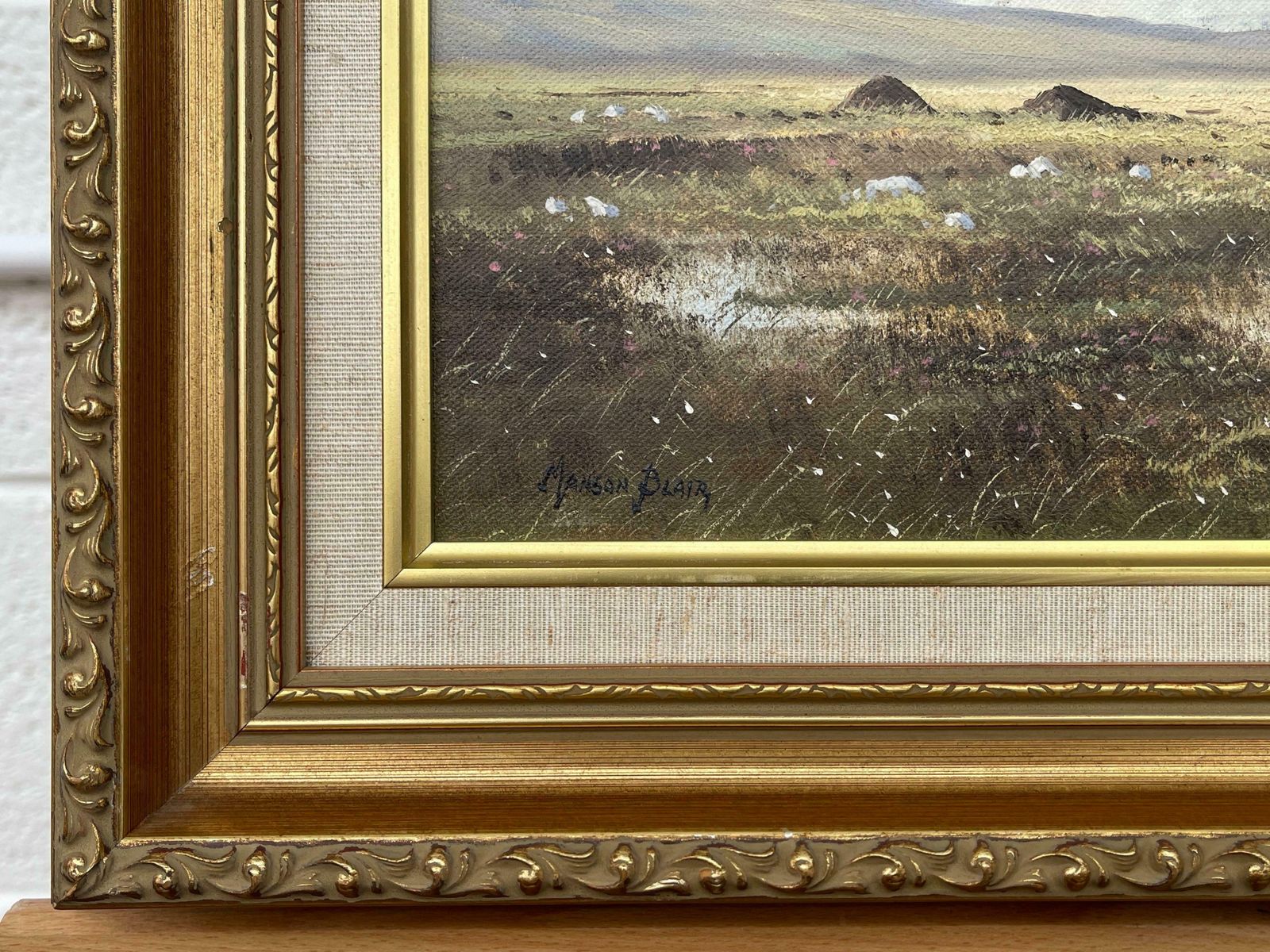 Manson Blair Original Oil Painting Slemish Mountain County Antrim Ireland By Irish Artist 1990 Circa photo vinterior