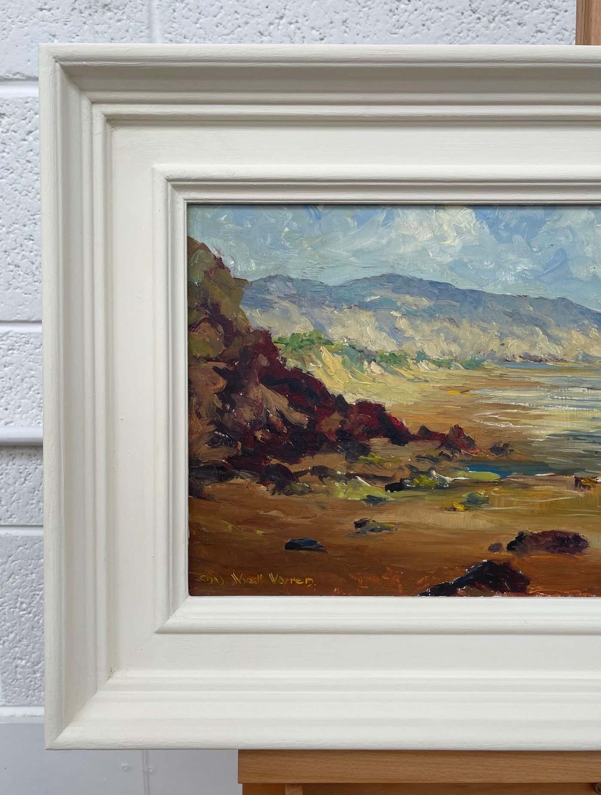 Charles Wyatt Warren Impasto Oil Painting Of Harbour Scene In Wales By 20th Century British Artist Mid 20th Century photo 2950.0