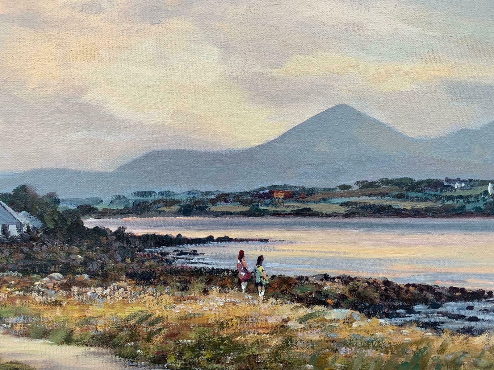 photo furniture William Cunningham Oil Painting Of Murlough Bay With The Mourne Mountains In The Distance Ireland 1990 Circa