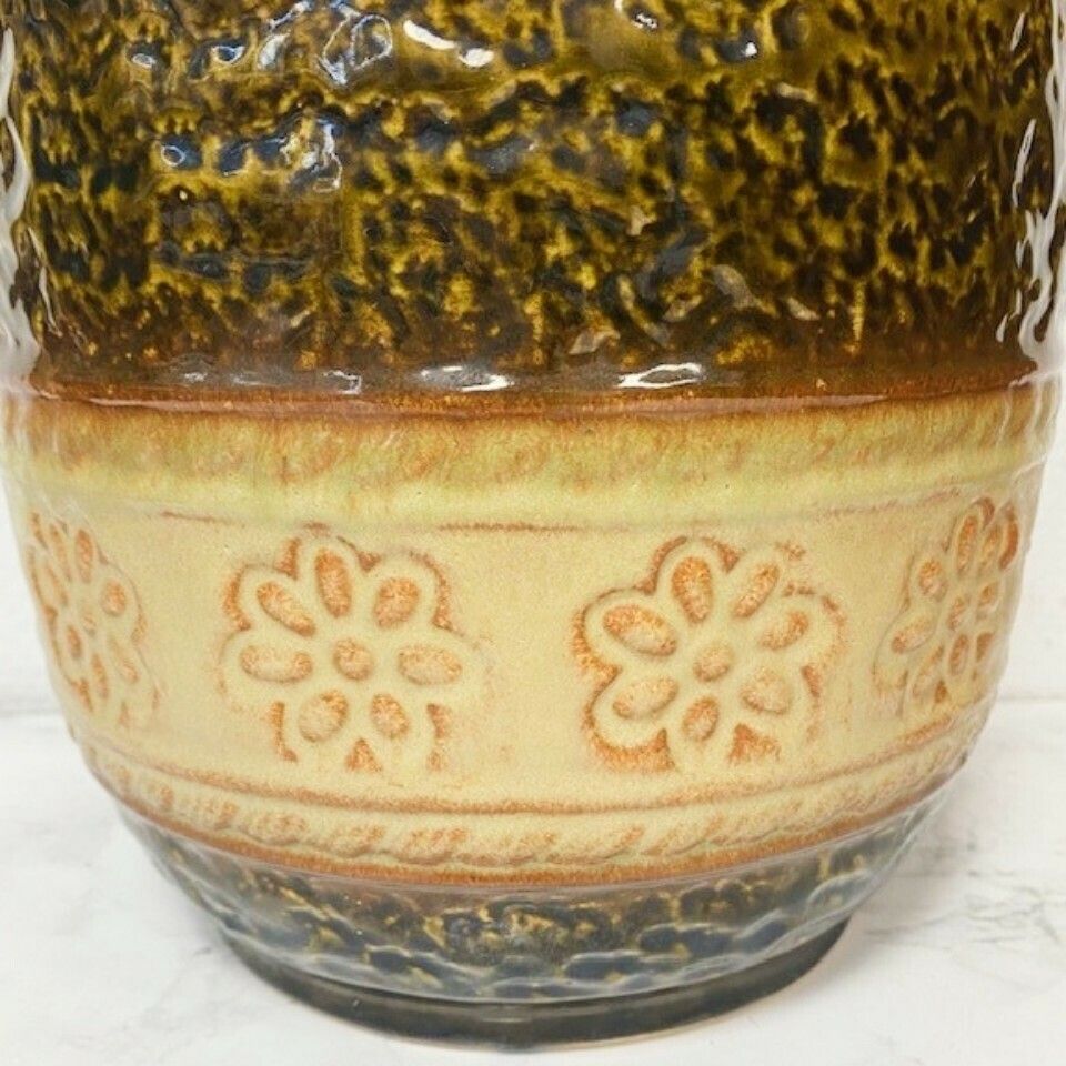Xl West Germany Floor Vase Bay Green Beige photo Home Decor